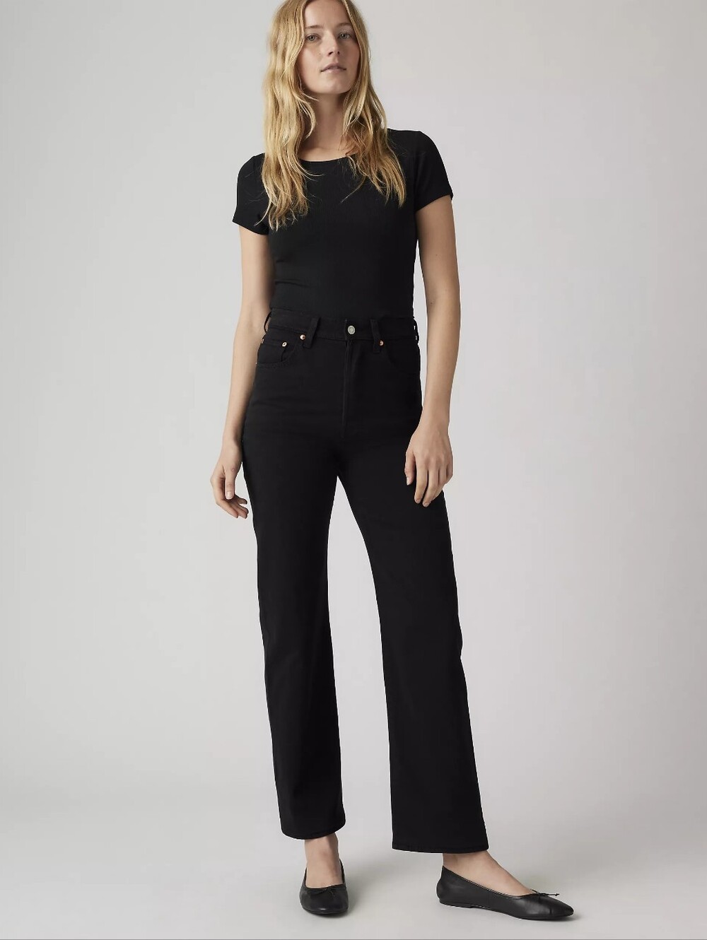 Levi's Ribcage Straight Ankle Women's Jeans In Black Sprout 25